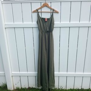 BOHO Flying Tomato 💚Green Pinstripe Jumpsuit 🦘